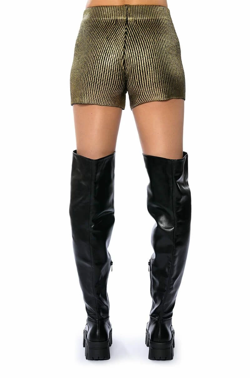 NEBULA COATED METALLIC KNIT SHORT - Image 7