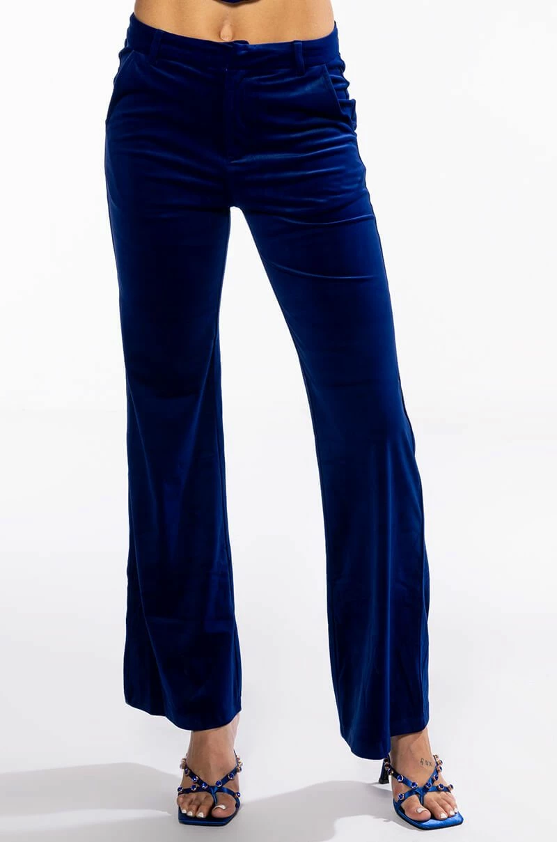 NIGHT MOVES VELVET WIDE LEG TROUSER - Image 5