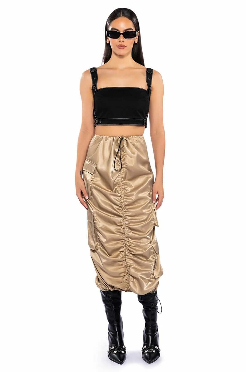 NO STOPPIN ME CARGO MIDI SKIRT - Image 2