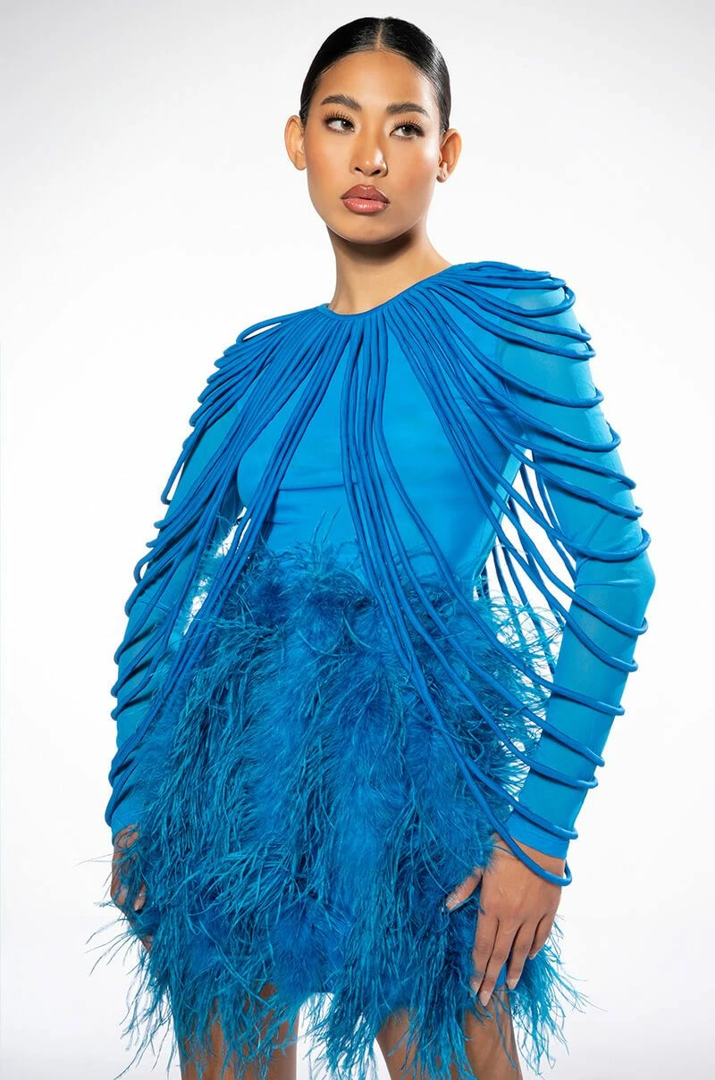 REAL OSTRICH FEATHERS MINI SKIRT - Image 5