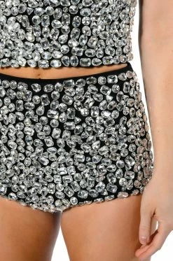 RICH WITH JEWELS BOOTY SHORTS -HORSE GIRL Shop rich with jewels booty shorts black white 8 8