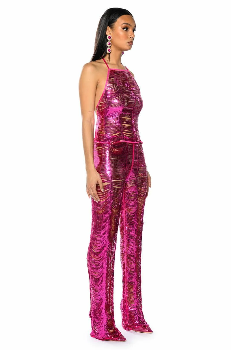 SENORITA EMBELLISHED HALTER TOP IN PINK - Image 4