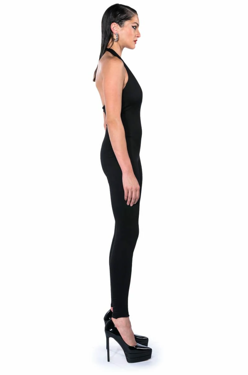 SHES SLEEK DOUBLE LAYER HALTER CATSUIT - Image 14