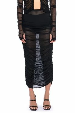 SIMPLE BLISS MESH MAXI SKIRT