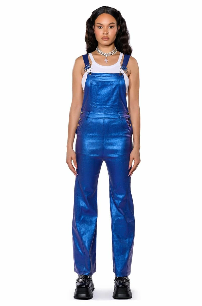 STAY WAVY METALLIC OVERALLS - Image 2