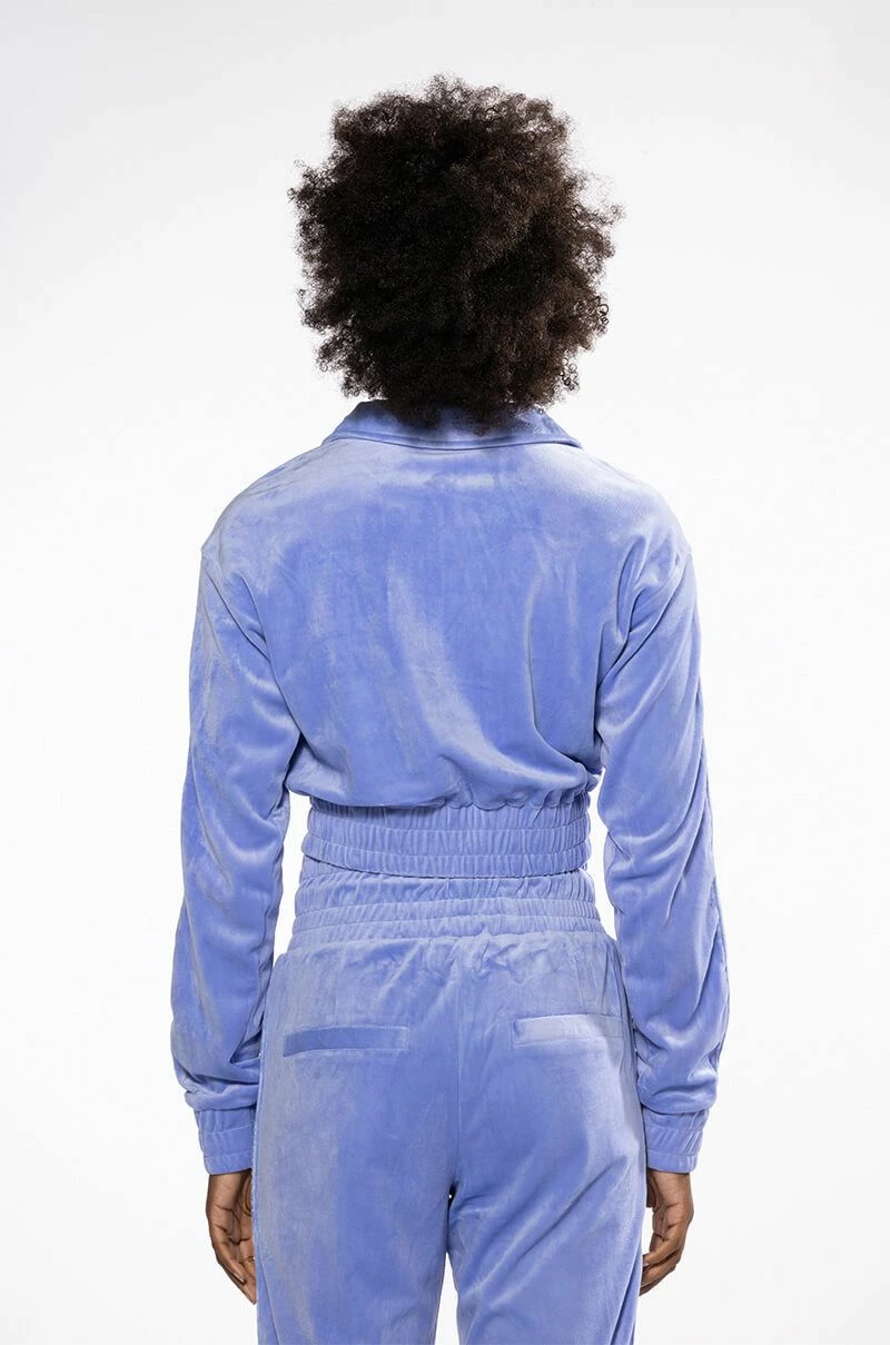 THE JET SETTER VELVET CROPPED SWEATSHIRT 7 THE JET SETTER VELVET CROPPED SWEATSHIRT - Image 5